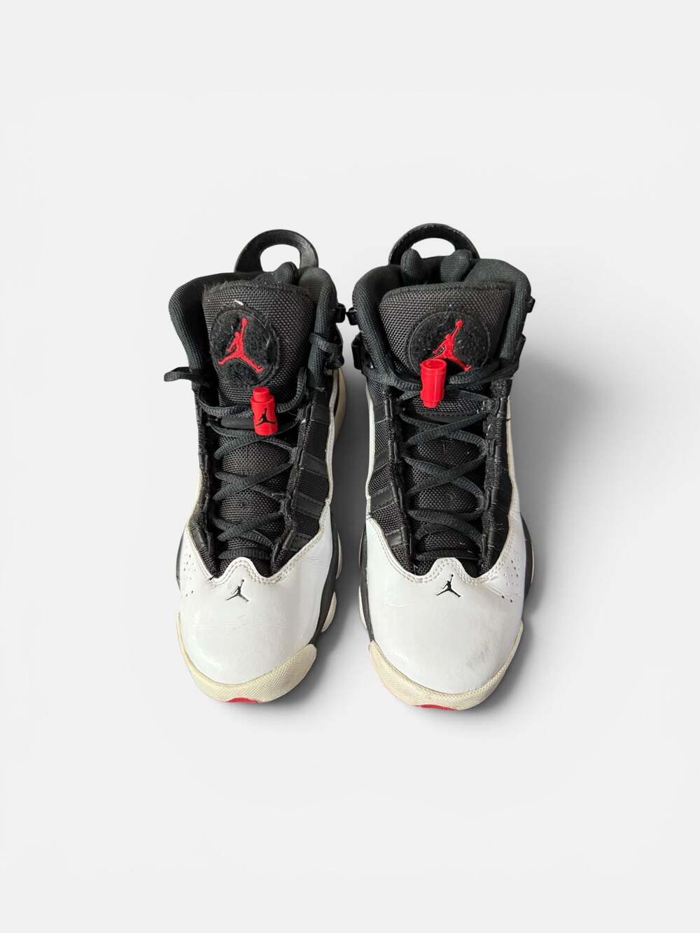 Air Jordan 6 Rings Black White Gym Red
